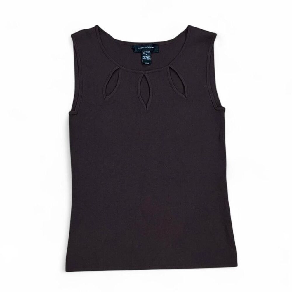 Cable-gauge Women's Brown and Black Shirt